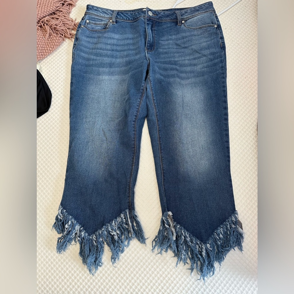 Fringe end jeans